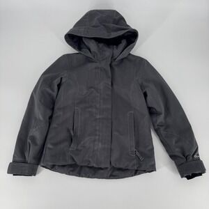 Obermeyer Girls Ski Jacket‎ Size 8 Black Insulated Hooded Snow Winter Coat